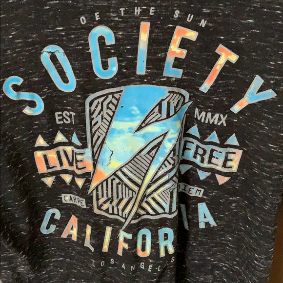 Society Men's VNeck T Shirt - Picture 3 of 4